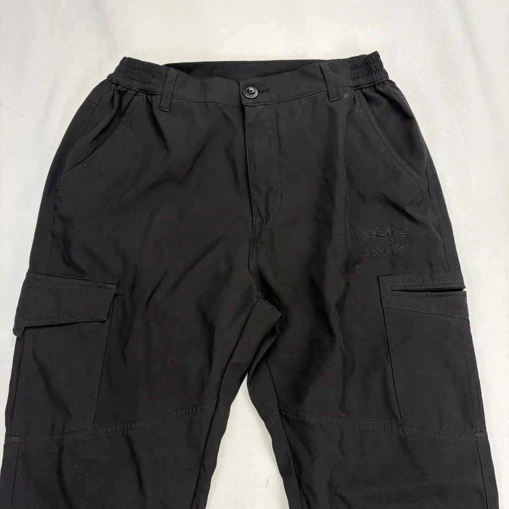 Legendary Women's Black Cargo Joggers Size L -‎ Tapered Track Pants